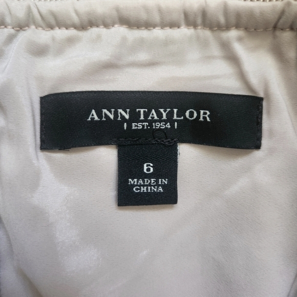 ANN TAYLOR CREAM LACE FLORAL OVERLAY PENCIL SKIRT SIZE 6 - Picture 3 of 6